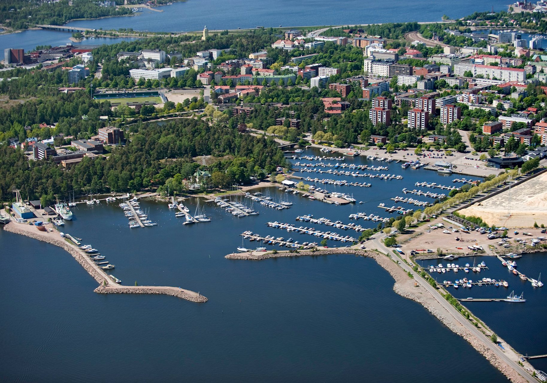 Sapokka small port in Kotka, Finland