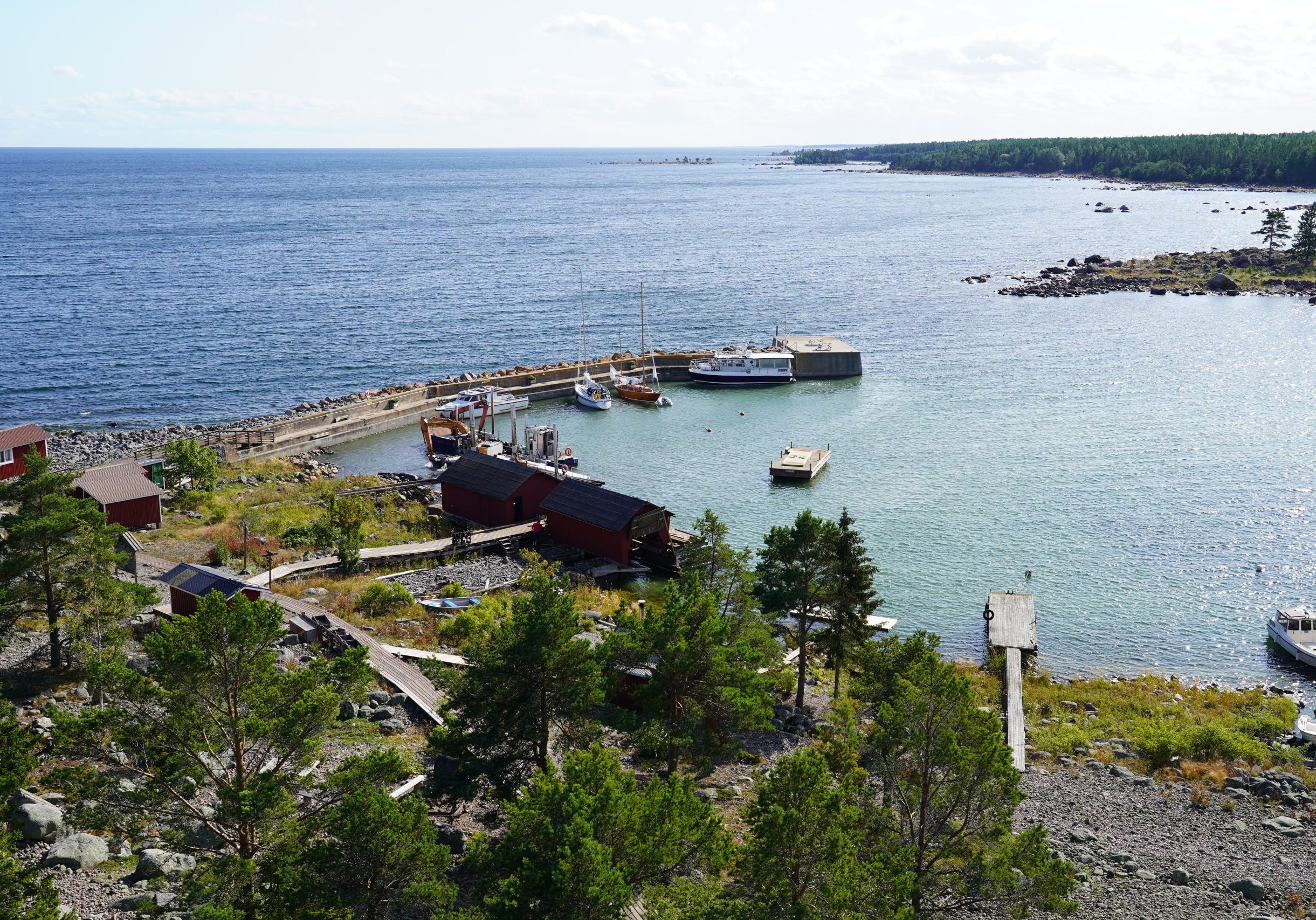 Storjungfrun Fyrhamn small port in Söderhamn, Sweden